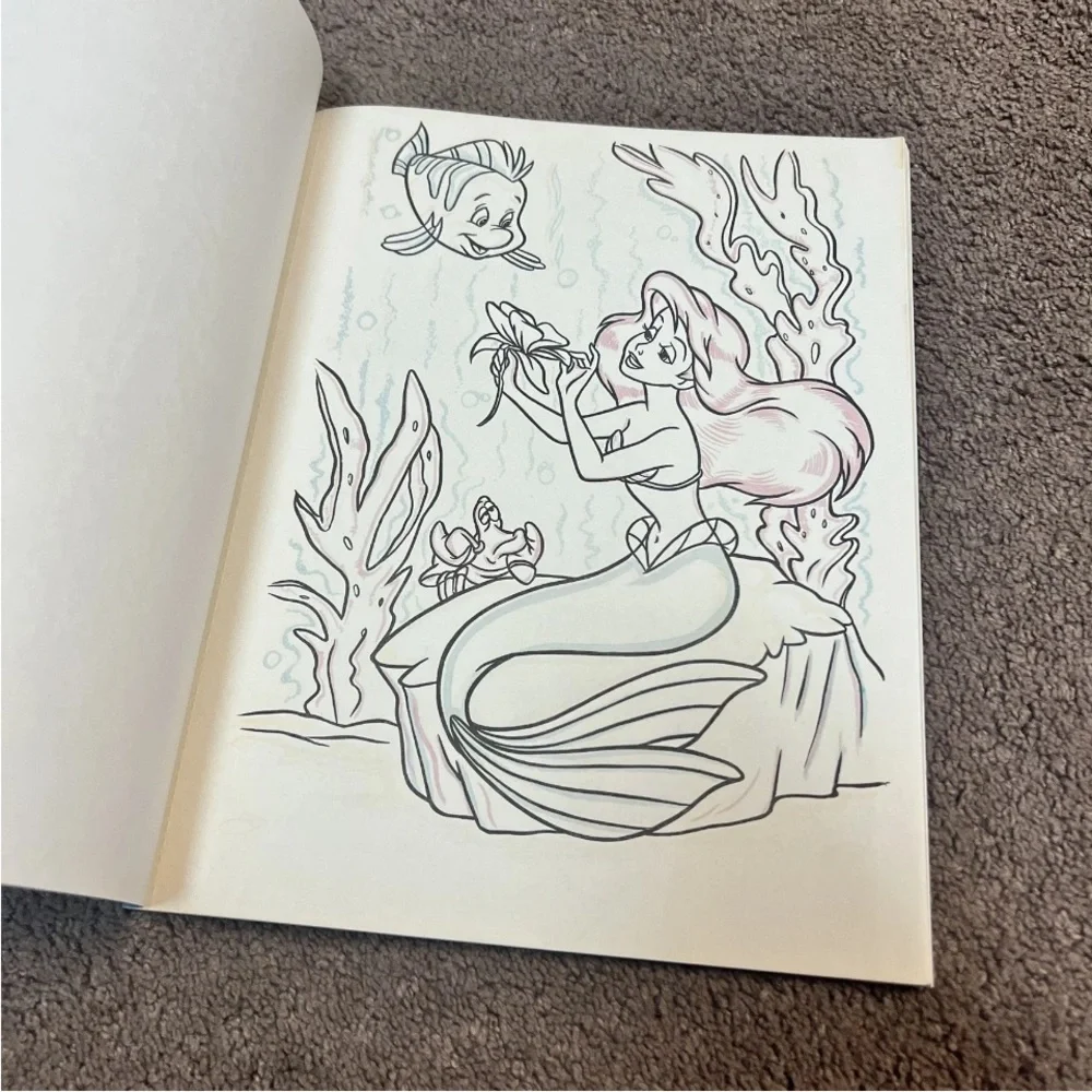 The Little Mermaid Paint with Water Book Vintage 90s book last one
